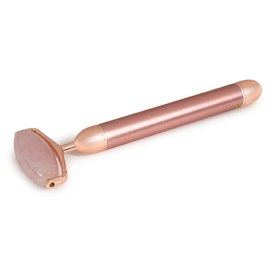 Premium Vibrating Cosmetic Rose Quartz Roller