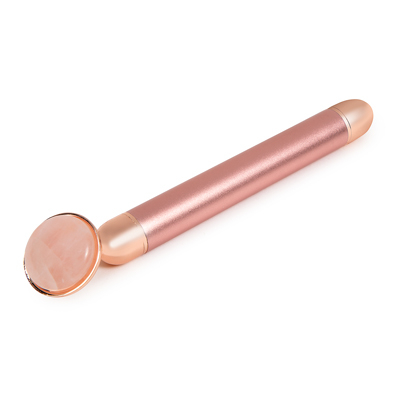 Premium Vibrating Cosmetic Rose Quartz Roller