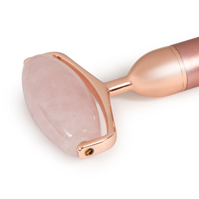 Premium Vibrating Cosmetic Rose Quartz Roller