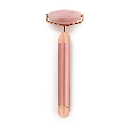 Premium Vibrating Cosmetic Rose Quartz Roller