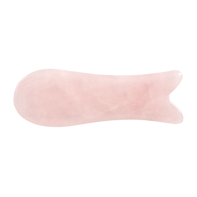 Subtle Rose Quartz Gua Sha (Fish Shape)